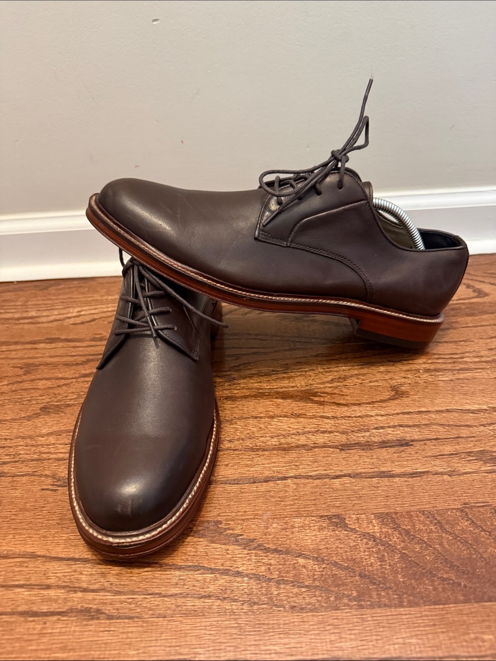 Banana Republic Ortholite Dark Brown Genuine Italian Leather Upper Oxfords